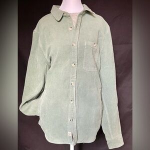 Marine Layer Light Green Corduroy Shirt Jacket